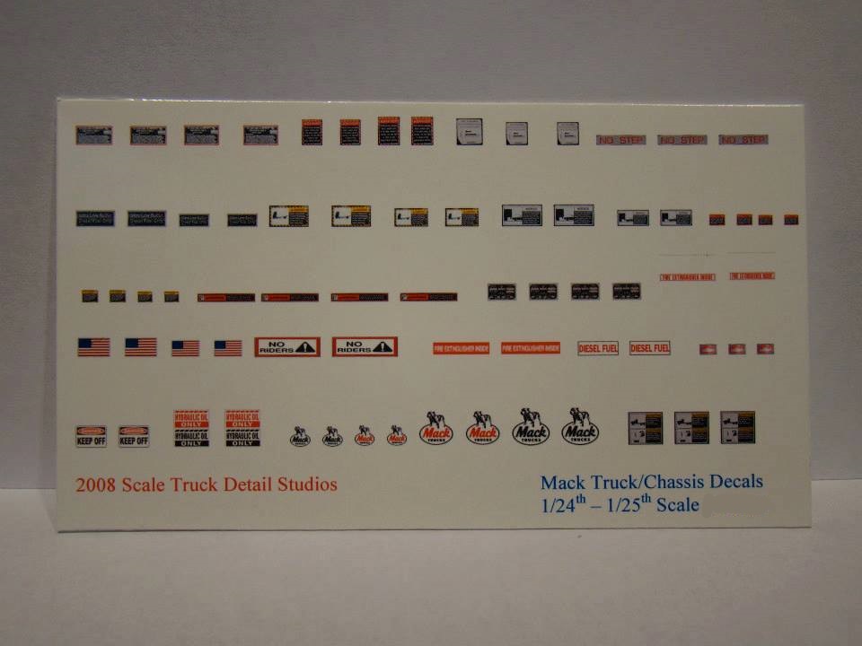 Mack chassis decals